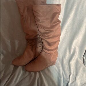 Elegant Tan Over the Knee Boots